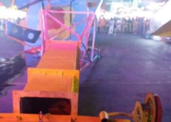 Se desploma juego mecánico en la Expo Guadalupe