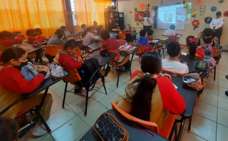 Orienta Guardia Estatal de Género a menores respecto a acoso escolar y valores