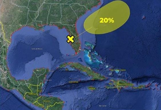 Probable desarrollo ciclónico en el Golfo de México