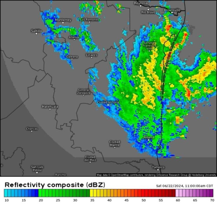 Lluvias avanzan hacia San Fernando