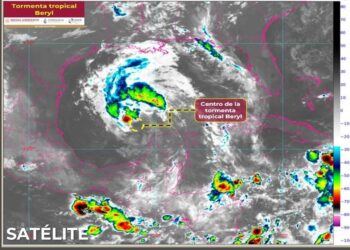 Beryl con rumbo al oeste-noroeste del golfo de México