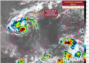 «Beryl» toma rumbo al noroeste del Golfo de México. 