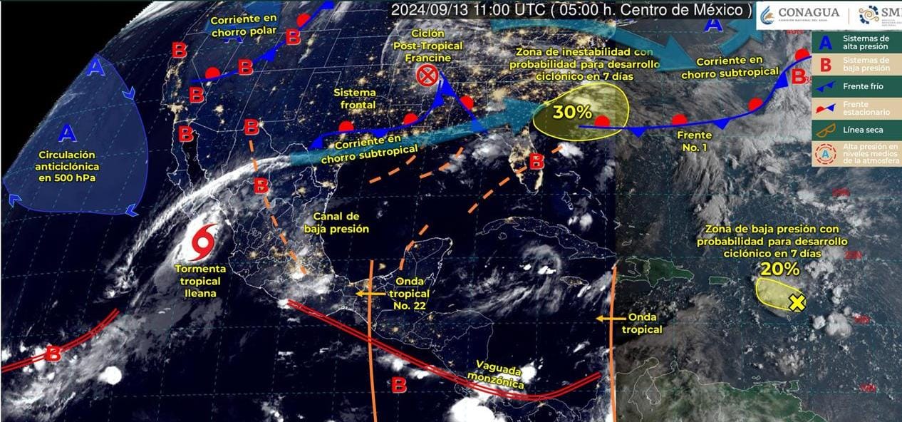 Lluvias puntuales para Tamaulipas