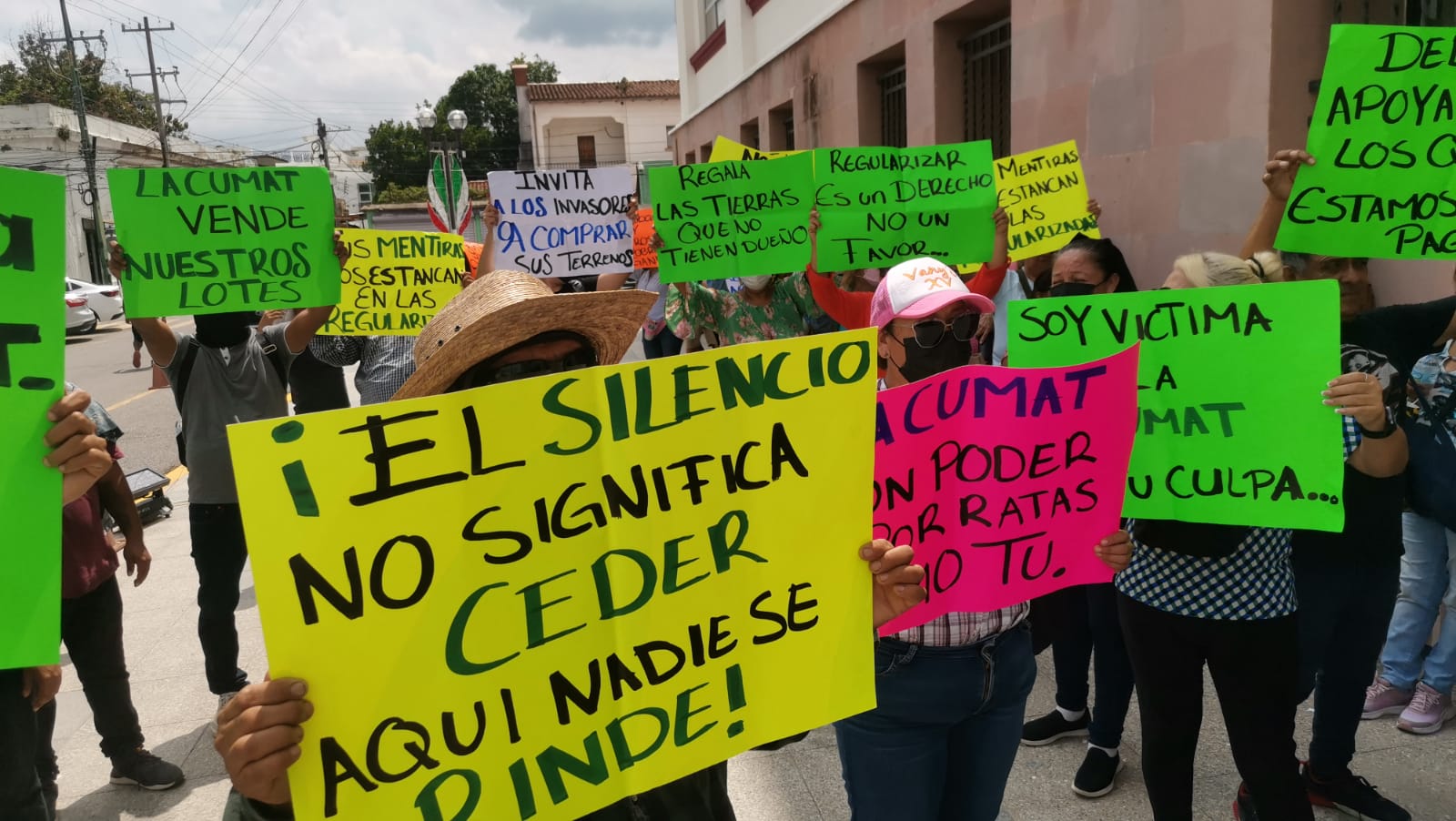 Manifiestan inconformidad por regularización de terrenos en Matamoros
