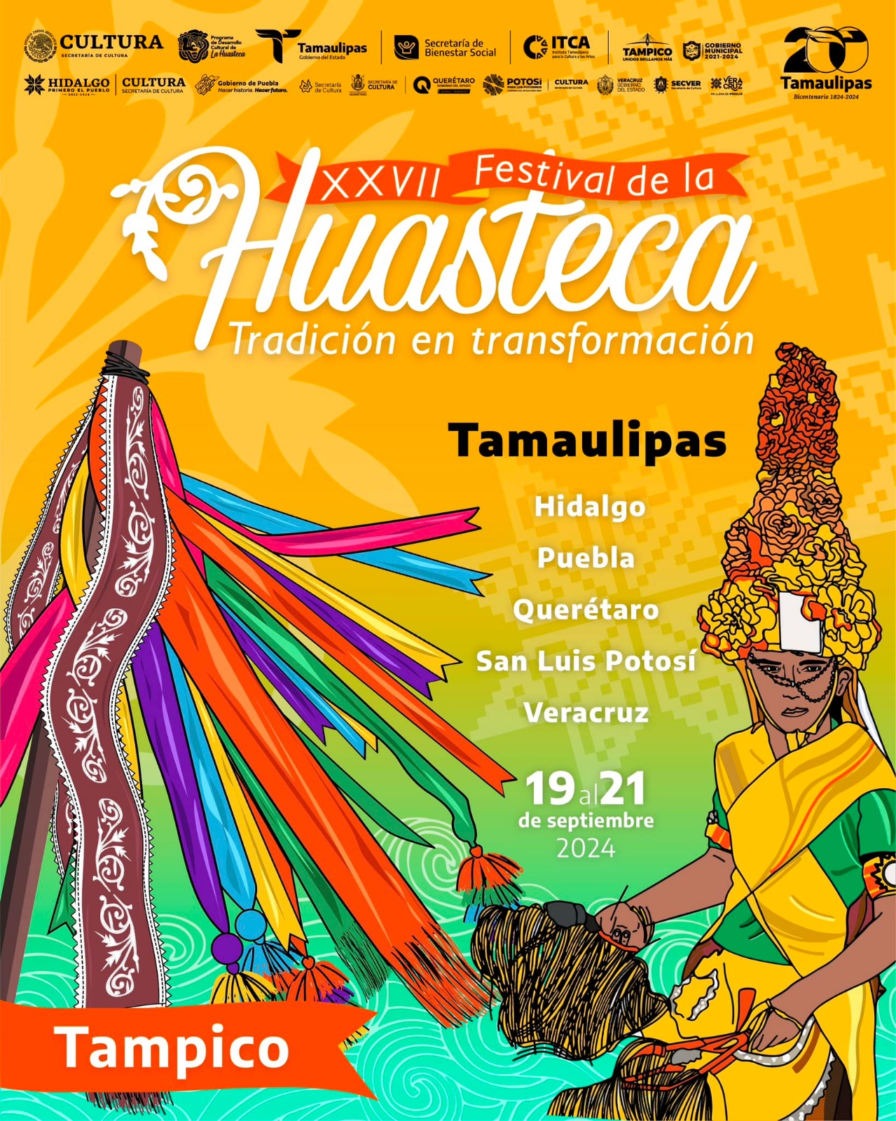 Tampico será sede del XXVII Festival de la Huasteca del 19 al 21 de septiembre