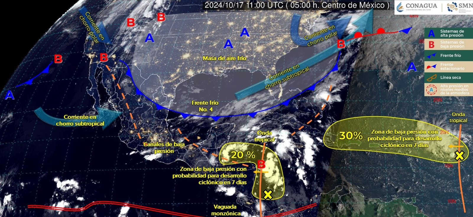 Fuertes lluvias para Tamaulipas