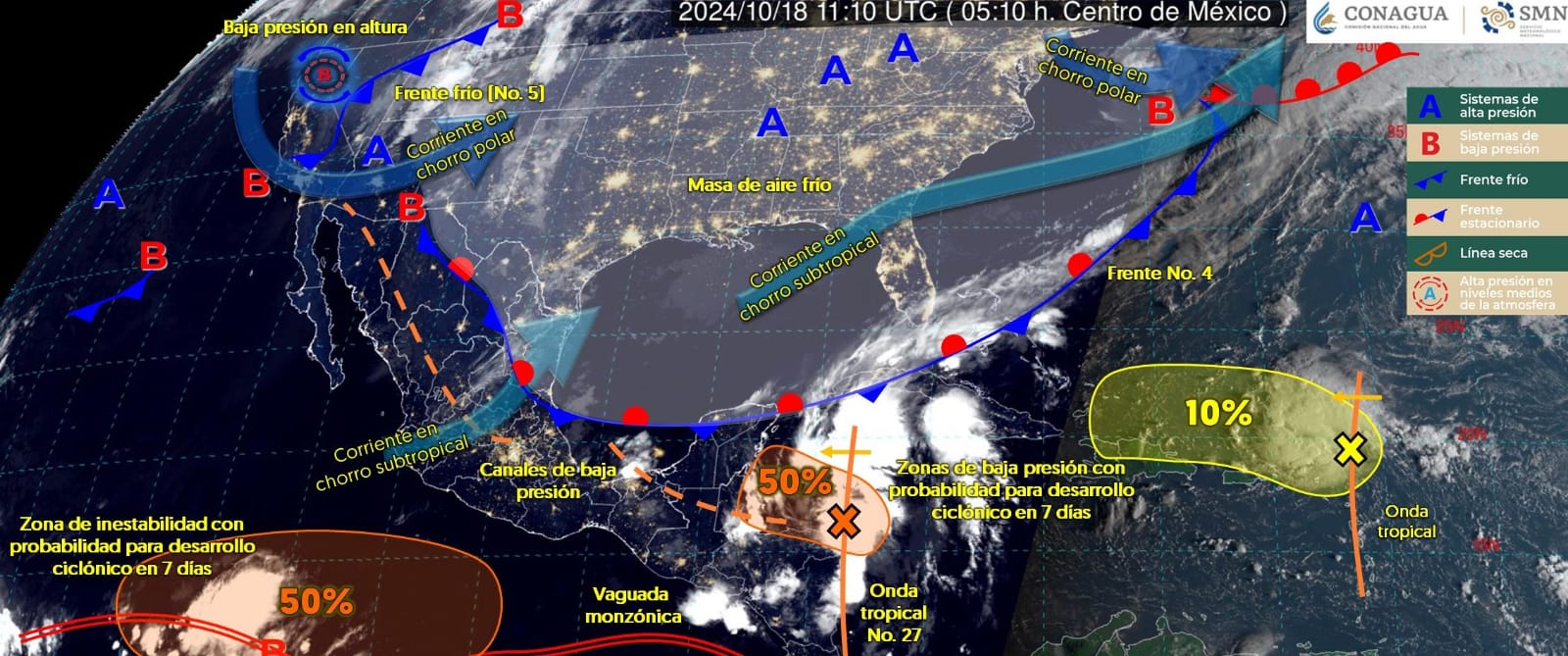 Conoce las condiciones climatológicas para hoy