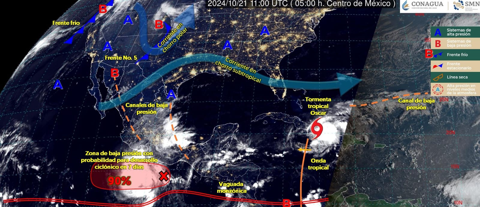 Conoce las condiciones climatológicas para hoy