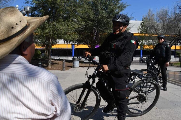 Brinda agrupamiento ciclista de la Guardia Estatal vigilancia en zonas peatonales, comerciales y turísticas