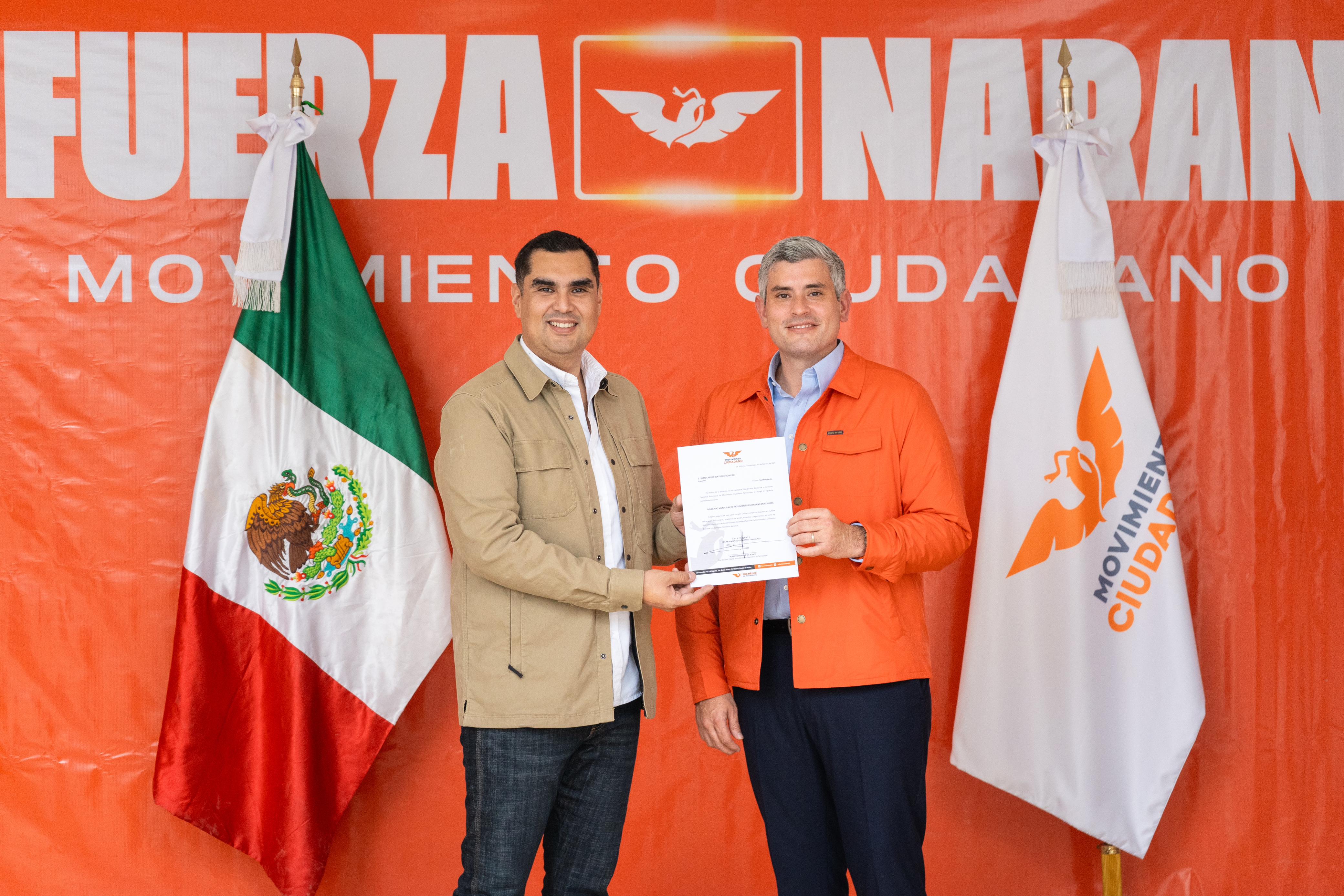 Entrega Roberto Lee nombramiento a JC Zertuche como delegado de MC en Reynosa
