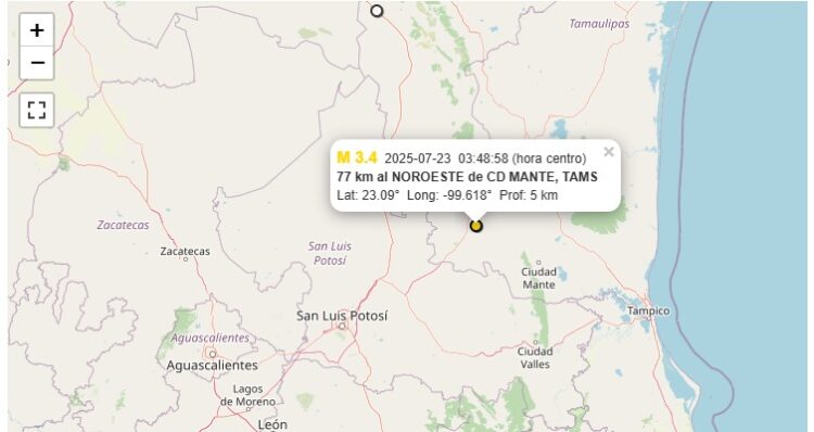 Tamaulipas bajo alerta leve: se registra tercer sismo en lo que va de julio
