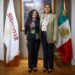 Olga Sosa de la comisión de Bienestar del Senado, sostienen reunión con Ariadna Montiel