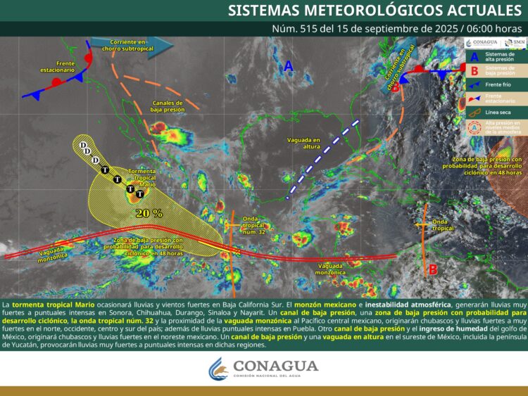 Lluvias y tormentas para Tamaulipas