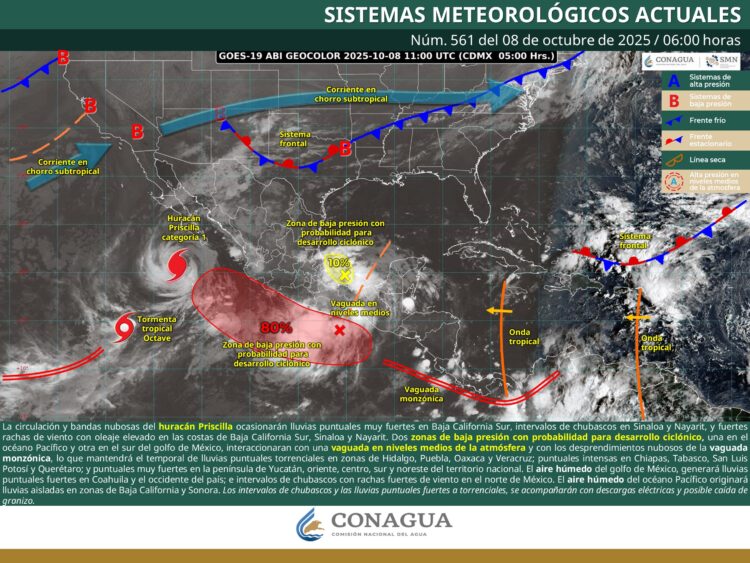 Prevén lluvias y tormentas eléctricas en Tamaulipas