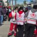 Cruz Roja Matamoros realiza caravana de apoyo en Bancos del Bienestar.