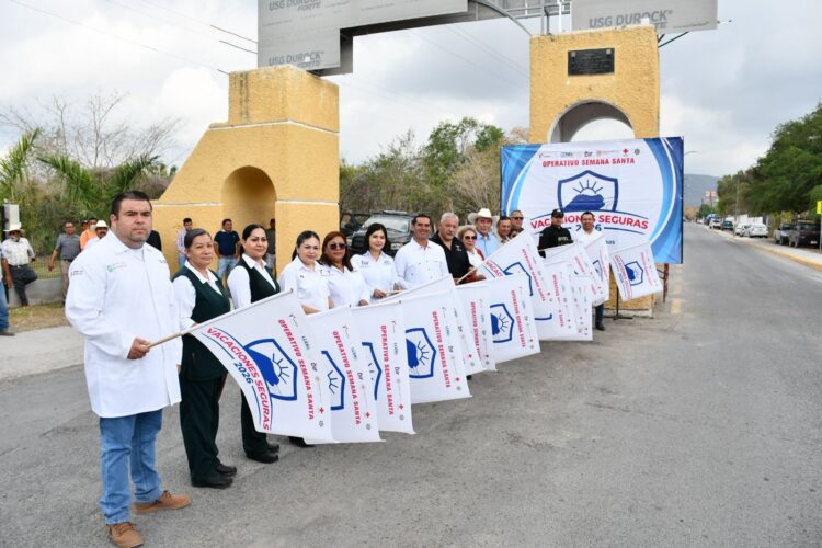 Guardia Estatal presente en banderazo de Semana Santa en Llera 