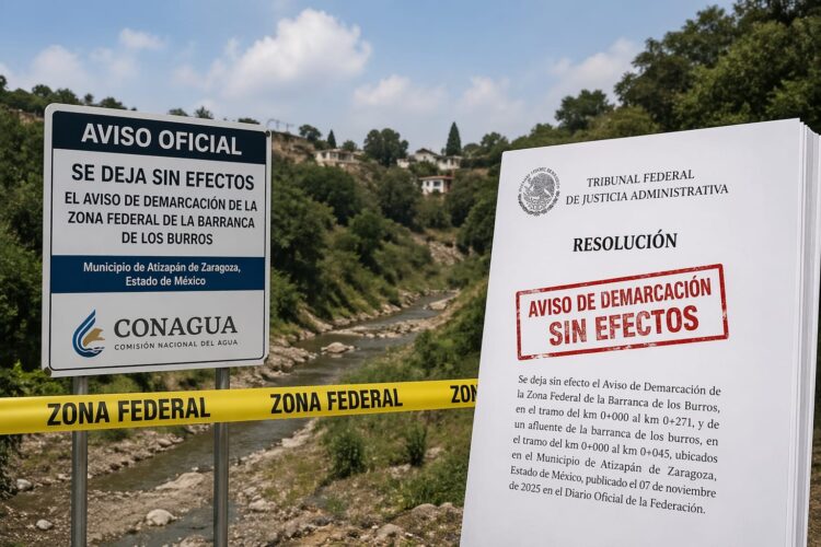Dejan sin efectos aviso de demarcación en barranca de Los Burros por orden del Tribunal