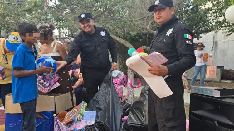 Guardia Estatal entrega juguetes y celebra a niños y niñas de Matamoros