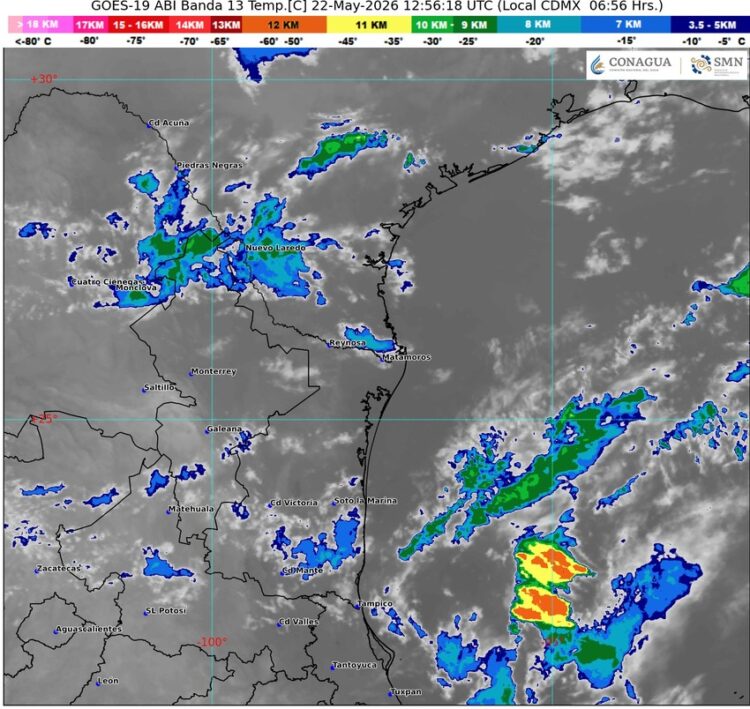 Prevén lluvias y temperaturas de hasta 45 grados en Tamaulipas