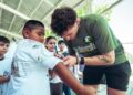Correbasket convive con niños en CEDID, ‘Clarita Nava de Ulibarri”