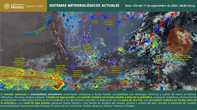 Prevén lluvias y descenso de temperaturas en Tamaulipas