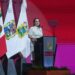 Llega Carmen Lilia a Polyforum para rendir su Segundo Informe junto a Américo Villarreal