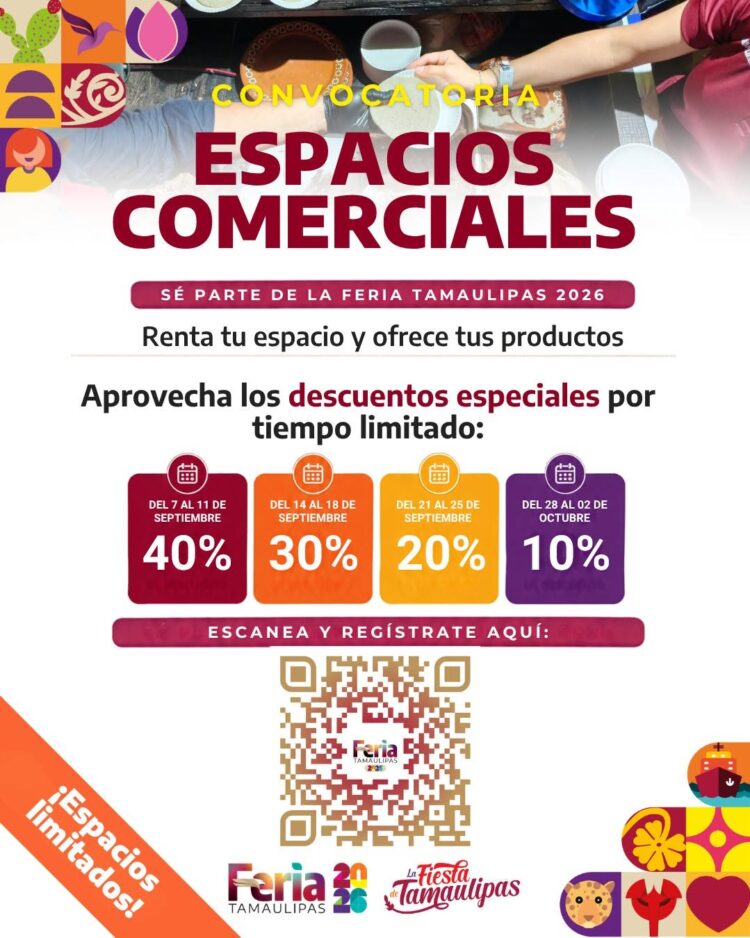 Impulsa tu negocio y participa en la Feria Tamaulipas 2026
