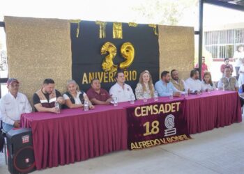 Humberto Prieto Herrera celebra aniversario 29 del CEMSADET 18 junto a familias del ejido Alfredo V. Bonfil