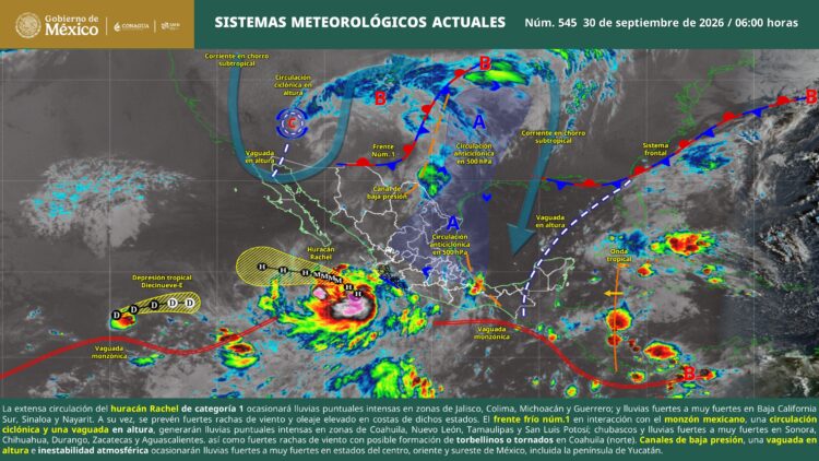 Frente frío y lluvias marcarán el clima de Tamaulipas