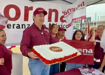 Celebra Sergio “Cheko” Ojeda 15 años de Morena en territorio