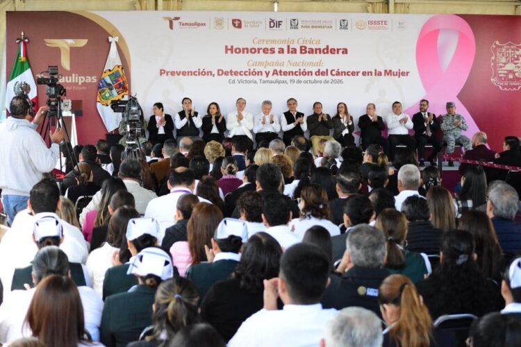 Participa Congreso en acto cívico y arranque de campaña de prevención del cáncer en la mujer 
